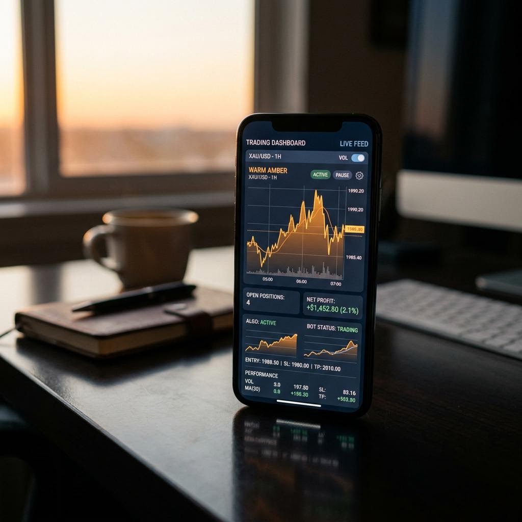Khanh Phuvinh AI crypto trading platform mobile terminal interface